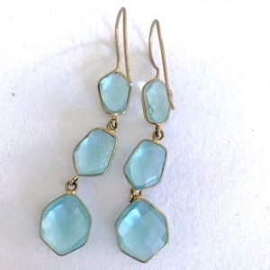 Light Blue Hydro Quartz Earrings